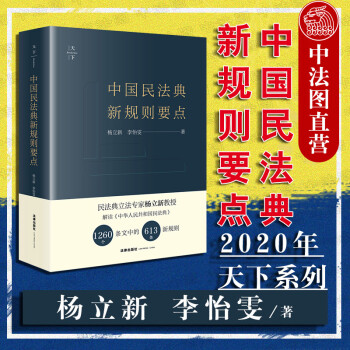 正版 2020民法典 中国民法典新规则要点 杨立新 李怡雯 法律 民法典法律法规工具书理解与适用