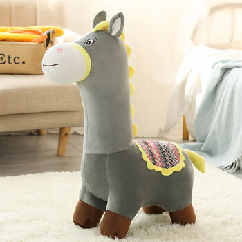 哚田可爱动物沙发凳小驴坐骑公仔坐凳玩偶恐龙毛绒玩具木马儿童礼物女