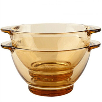 美国康宁pyrex餐具家用耐热玻璃餐具饭碗深碟浅碟面碗等套装双耳小碗2