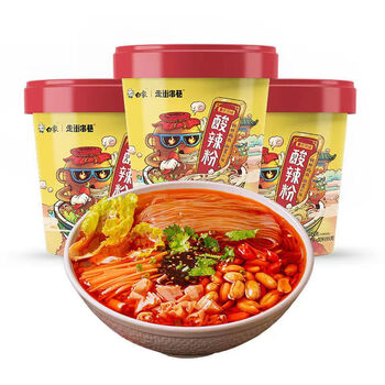 白象酸辣粉走街串巷整箱装粉丝泡面桶装整箱方便面官方店授权尝鲜装