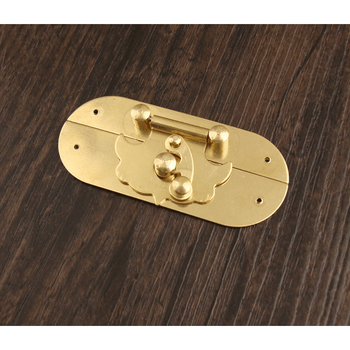 樟木箱的铜配件中式仿古复古典纯黄铜小箱包扣搭扣挂锁扣樟木箱首饰盒