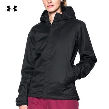 安德玛underarmoursienna女子三合一可脱卸保暖训练运动夹克外套黑色s