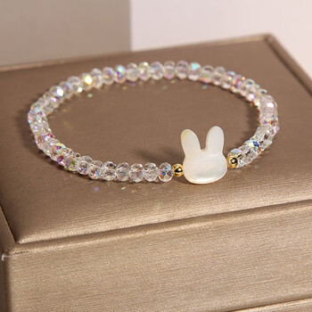 坚银设计网红韩版兔子水晶手链女百搭学生闺蜜手串礼物日本韩国品牌