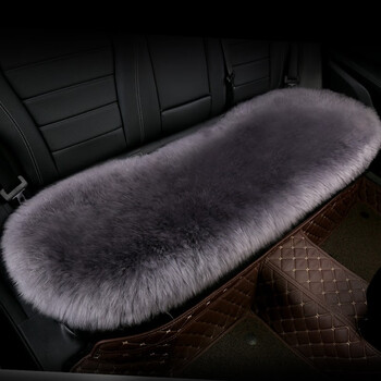 吉洋祥jiyangxiang纯羊毛汽车坐垫冬季保暖皮毛一体无靠背车灰色后排