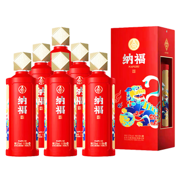 五粮液(wuliangye)股份公司 送礼酒水(速发) 纳福双狮 500ml*6瓶整箱