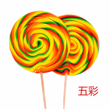 大棒棒糖 创意大个手工彩虹糖,特大号七彩大帮帮糖抖音网红零食520
