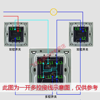 86型家用单开多控中间一开三控1位3联中途灯开关插座面板驭舵