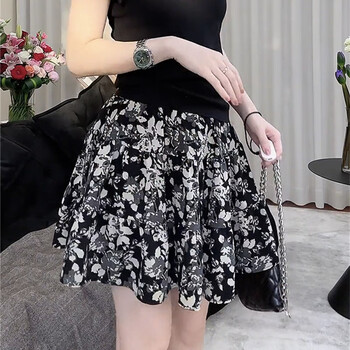 waitawait20岁少女松紧腰小碎花半身裙温柔风甜美高腰碎花半身裙女