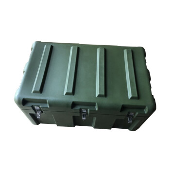 军星熠 QCX00600540 滚塑器材箱运输箱户外野营绿色多功能指挥作业箱多功能仪器空投箱 外径800*600*540mm