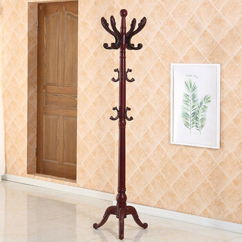 盛连衣帽架落地实木主干简约现代挂衣架卧室置衣服架子卧室家用客厅