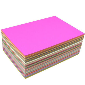 4开彩色硬卡纸厚硬a4k手工折纸大张8k彩纸儿童幼儿园学生手工材料16k