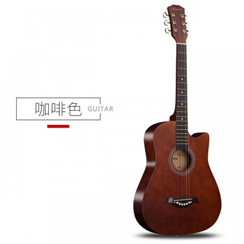 38寸-云杉【单板】-咖啡色 吉他 豪华 调音器
