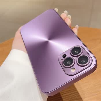 名也镭射磨砂cd纹太空银苹果15promax手机壳iphone15pro简约15plus防