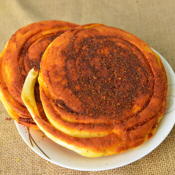 甘肃特产 微辣咸香饼6个真空装 兰州临回族烧烤饼 现做大饼 12个装