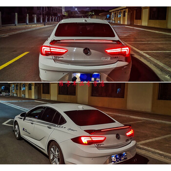 17-19款别克君威电光定风尾翼 新君威改装免打孔发光尾翼 亮黑色(百搭