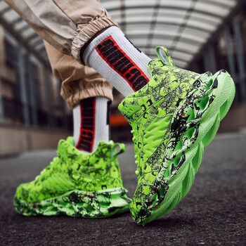 欧文7篮球鞋新款实战靴防滑网面回弹秋冬季轻便厚底休闲运动鞋8绿色39