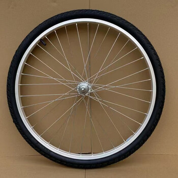 自行车轮组铝合金车圈20/22/24/26寸单速变速普通前轮后轮内外胎 26*