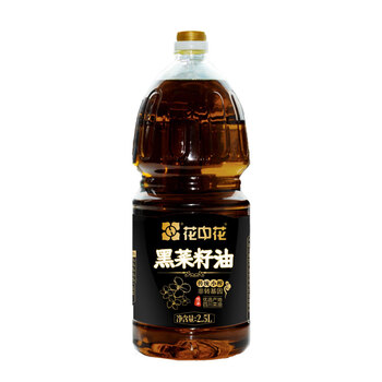 花中花 食用油 黑菜籽油2.5l 非转基因 物理压榨 四川风味