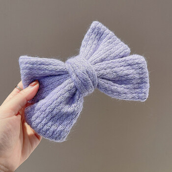 大蝴蝶结发夹后脑勺lolita发饰弹簧夹顶夹日系jk毛线发卡头饰夹子
