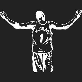 詹姆斯麦迪霸气电动车身两侧油箱盖后窗反光贴纸 反光白色 艾弗森10cm