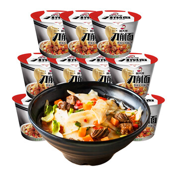 顾大嫂香辣牛肉味刀削面108g12桶装只做非油炸