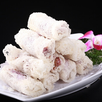 山药卷港式甜点米网紫薯卷油炸早餐点心小吃速冻山药卷220g4袋