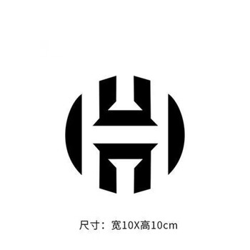 nba球星标志车贴aj哈登杜兰特韦德安东尼詹姆斯麦迪logo贴纸 哈登logo