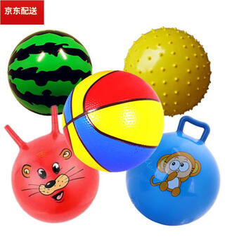 韦韦猪皮球儿童拍拍球幼儿园小皮球婴儿宝宝玩具球类小孩子13岁5个球