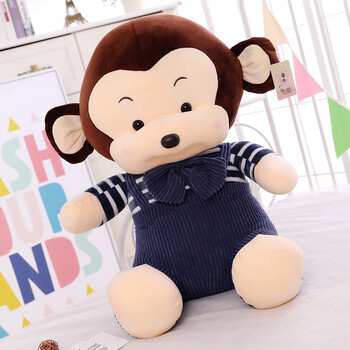 泉渝匠压床娃娃一对小猴子毛绒玩具情侣猴子公仔抱枕布娃娃玩偶生日
