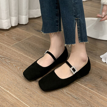 艾上他她浅口单鞋女2024新款春夏水钻jk制服鞋子英伦小皮鞋玛丽珍女鞋