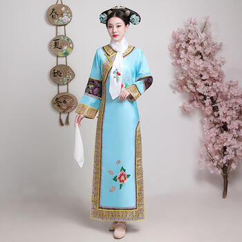 清朝服装女清朝古女还珠格格旗服公主宫女皇后甄嬛传服饰旗袍大码宫廷