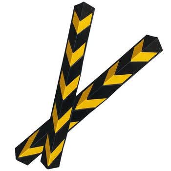 橡胶护角反光橡胶护墙角防撞条地下车库轮廓标护墙角角警 直角1200*