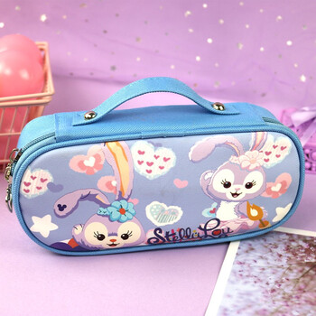 迪士尼disney小学生星黛露笔袋男女孩可爱兔子铅笔袋手提带密码锁文具