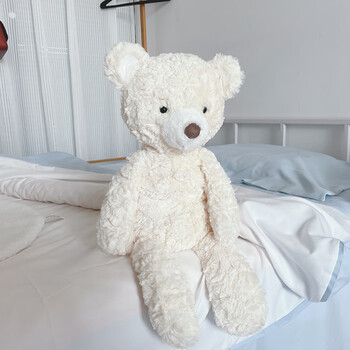 迪士尼白色安抚小熊熊毛绒玩具可爱公仔陪睡熊玩偶女友生日礼物礼物