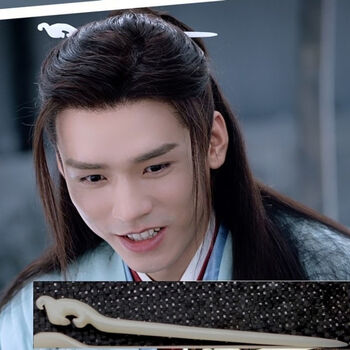 周子舒阿絮温客行青梅竹马白玉色发簪醋酸头饰玉簪子山河令祥云发簪