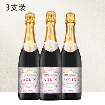 原装原瓶进口葡萄酒澳洲aolin澳林香槟无酒精起泡酒0度气泡酒无醇葡萄