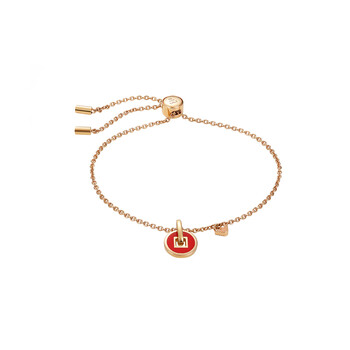 阿玛尼(armani)红色铜钱手链 女款 生日礼物 红色 f(均码)