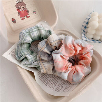 嬴夫人mrswin闺蜜大肠发圈仙气蓝色系猪大肠头绳大肠圈法式丸子头韩版