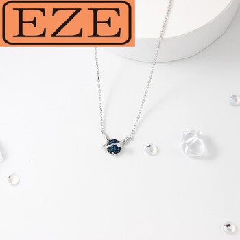 蓝色琉璃款小恶魔项链