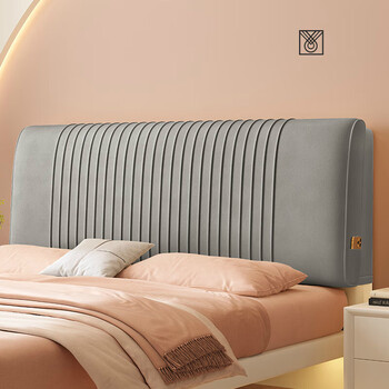 世家奶油风床头靠垫榻榻米床头软包大靠背垫自粘床头靠枕绒布床头罩套