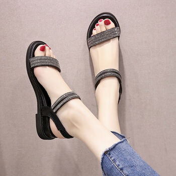 小回力家凉鞋女学生韩版百搭新款外穿网红性感学院风水钻休闲罗马鞋女