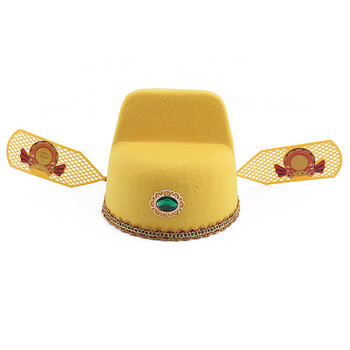 高楷泰状元帽古装代儿童县官服帽子七品芝麻官帽子新郎财神红色帽子