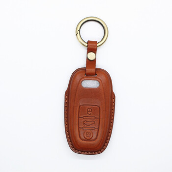 车达品奥迪真皮钥匙包套适用于奥迪老A6LQ5 A5 A7 A8L A4L S5 S6B款棕