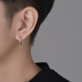 红狮子耳夹无耳洞耳环男潮个性ins潮耳骨夹免耳洞无孔男士耳环银色