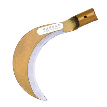 割草镰刀锰钢长柄镰刀割草刀农用免磨除草割稻割玉米镰刀110长弯头