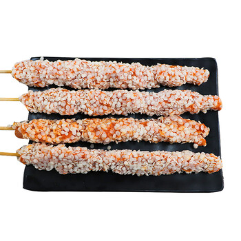 雪花鸡肉棒串冷冻油炸小吃鸡肉串烧烤半成品食材雪花排条40串聚餐野外