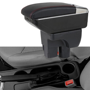 雪佛兰新赛欧雪弗兰赛欧3三扶手箱专用免打孔 简约款-黑(旋转单层无