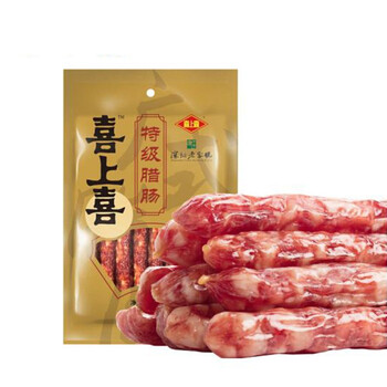 喜上喜 深圳特产喜上喜老字号一级特级腊肠五花腊肉腊味400g真空袋装 400g1袋特级腊肠