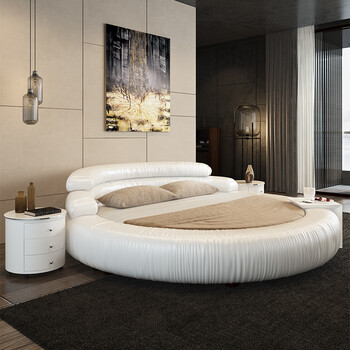 中拾电动大圆床圆床双人床婚床情侣浪漫主题酒店卧室主卧豪华圆床内径