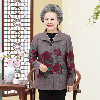 七十岁老奶奶秋装80岁老太太秋天穿的套装90岁中老人衣服中老年人外套